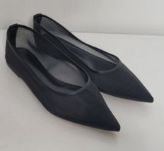 Tony Bianco Women Sz 9 Sheer Textured Pointed Toe Slip On Flats Black Me... - £34.03 GBP