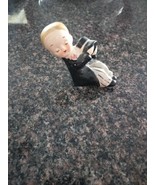 Vtg Kissing Boy Groom Sitting on Bench Pepper Shaker - $17.07