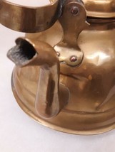 Copper Bottom Teapot With Brass Top &amp; Moving Metal Handle 9&quot; Diameter - $49.30