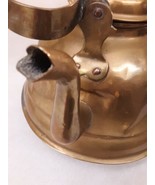 Copper Bottom Teapot With Brass Top &amp; Moving Metal Handle 9&quot; Diameter - $49.30