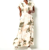 Studio Park X Amy Stran Floral Effortless Maxi Dress- Taupe, Petite Medium - £21.49 GBP