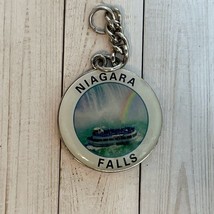 Niagara Falls Keychain with Epoxy Dome and Metal Keyring - $9.77