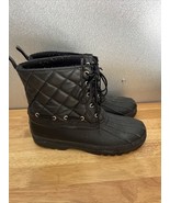 Sperry Top-Sider WOMEN&#39;S Black Gosling Quilted Snow Duck Boots Size 10 US - $29.30 CAD
