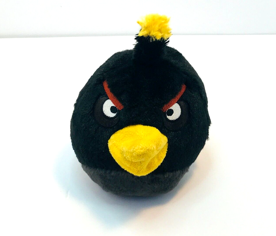 Primary image for Angry Birds Bomb Black Plush Stuffed Animal Toy 2011 Commonwealth Collectible