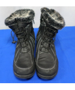 DESIGNER TOTES WARM WINTER FAUX FUR LINED BLACK BOOTS SIZE 9 1/2M - $32.73