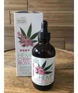 Natural Therapy Hemp &amp; Cherry Blossom Soothing Body Oil - 4 oz - £12.46 GBP