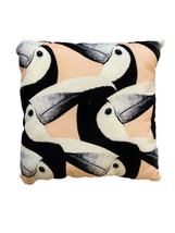 ANATOLOGY Decorative Pillow Toucan Animal Print Home Decor Coral Pink Width 12&#39;&#39; - £36.55 GBP