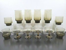 Libbey Tawny Accent (4) Tumblers (4) Old Fashioned (4) Champagne Set Vintage Lot - £77.52 GBP