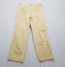Abercrombie &amp; Fitch Pants Womens 10 Beige Straight Pockets Distressed 32x29 - €14,47 EUR