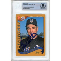 Bobby Valentine New York Mets Auto 2002 Topps Baseball #289 Signed BAS A... - $79.99