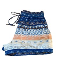 Forever 21 Geo Tribal Striped Print Casual Drawstring Shorts Size S - £14.78 GBP
