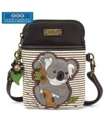 KOALA CELLPHONE CROSSBODY PURSE BROWN STRIPE CHALA - $39.50