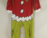 The Grinch Pajama Toddler Footed One Piece Sleeper 3T Christmas - $4.94