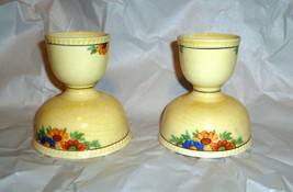 2 Antique English Egg Cups Floral Decorated. - $21.78