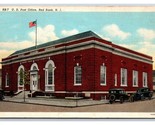 Post Office Building Red Bank New Jersey NJ Linen Postcard F21 - £1.53 GBP
