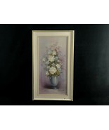 Vintage Robert Cox Signed Oil Painting Floral Vase Authentic Large Frame  - £355.06 GBP