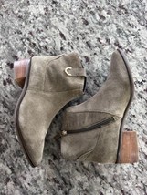 Cole Haan Maci Olive Green Berkshire Suede Ankle Boots Pointed Toe Size 9 - £19.32 GBP