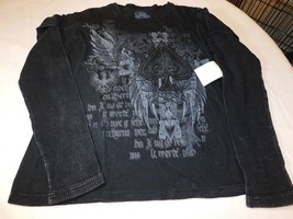Blu Sol Men&#39;s Long Sleeve T Shirt Black Size L large 92575427 NWT - £14.10 GBP
