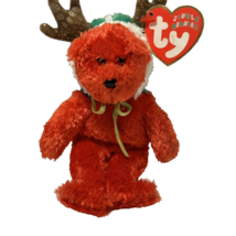 TY Jingle Beanie Baby - 2002 HOLIDAY TEDDY (Red Version) (5.5 inch) - £5.34 GBP