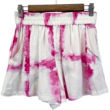 Calia Shorts Womens XS High Rise Watercolor Tie Dye Pink White Coverup S... - £17.75 GBP