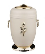 Beautiful metal cremation urn for ashes with gold cross Funeral urn for ... - $145.29 CAD