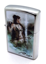 Female Fierce Warrior  - Luis Royo Zippo Lighter Street Chrome - £23.17 GBP