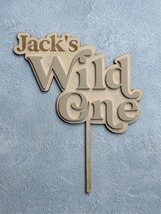 Personalised  Wild One First Birthday Cake Topper, Wooden and Acrylic St... - £8.88 GBP+