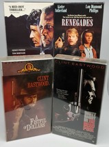 Lot Of (4) Classic Action Movies VHS- Clint Eastwood, Tom Berenger - £7.41 GBP