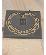 Vintage 1987 Avon Pearlized Lace Gift Set - Necklace & Earrings - - $35.11