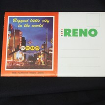 Reno Nevada Fold Out Postcard 11 Photos Souvenir Multiview EXCELLENT Con... - $12.73