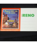 Reno Nevada Fold Out Postcard 11 Photos Souvenir Multiview EXCELLENT Con... - $17.46 CAD