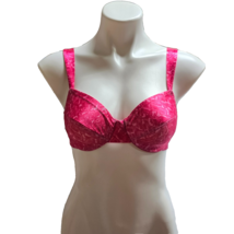 Vintage Delicates Bra 34B Second Skin Satin Hot PinkUnlined Underwire - $647.14 MXN