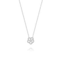 Diamond Plum Blossom Flower Necklace - £45.06 GBP