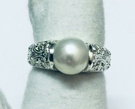 Silver Pearl Ring 925 Silver Antique Pearl Ring Sterling Silver Pearl Ring - £33.40 GBP