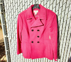 ST JOHNS BAY Coat XL Boysenberry Cashmere Blend Womens *see descrip re color* - £39.15 GBP