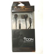 Mental Beats Icon Fidelity Earbuds with MIC Black NIP - £8.35 GBP