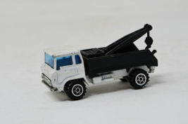 Vintage Yatming Wrecker Tow Truck White &amp; Black Diecast - £5.91 GBP