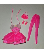 VTG Barbie Fashion Avenue 15862 Party Pink Dress Leggings Shoes Purse Lo... - £15.65 GBP