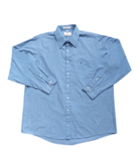 Etienne Aigner Vintage Long Sleeve Blue Stripe Dress Shirt Mens 17 34/35 - $25.98 CAD