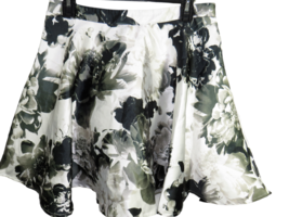 Juniors Size 9,City Studio Black Gray Floral Circle Skirt,Zip Back,Crino... - $18.69
