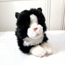 Books A Million cat plush black white kitty fluffy stuffed animal realistic BAM - £17.20 GBP