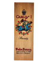 Vintage Carlos I Brandy Pedro Domecq Wood Box Bottle Holder Keepsake BOX ONLY - $24.23