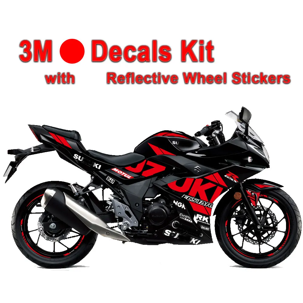 Motorcycle racing moto accessories body decals decoration waterproof for suzuki gsx250r thumb200