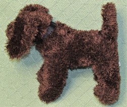 CLASSIC TOY CO. PLUSH DOG PUPPY SHAGGY  BROWN 2019 STUFFED ANIMAL BLACK ... - £8.63 GBP