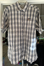 UF Florida Gators Men&#39;s Shirt Button up Plaid 100% Cotton XL Short Sleeve - £15.62 GBP