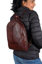 SALE-Pure Leather Backpack | Women&#39;s Tooled Full Grain Boho Leather Back... - £76.12 GBP
