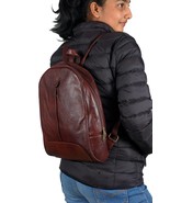 SALE-Pure Leather Backpack | Women&#39;s Tooled Full Grain Boho Leather Back... - £74.54 GBP