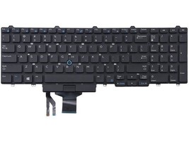 US Black English Keyboard (No Backlit W/Pointer Without Frame) Replaceme... - £52.31 GBP