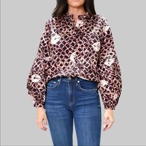 Ulla Johnson Women&#39;s Melati Ingrid Tie Dye In Heena Cotton Shirt Blouse ... - $159.97