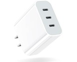 Usb C Charger, 35W 3-Port Iphone Fast Charger Block, Iphone Cube Adapter... - $29.99